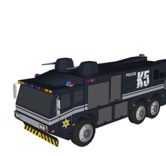 现代特警装甲车su模型