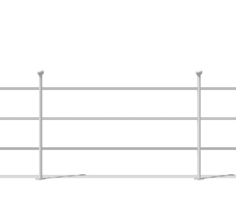 现代铁艺栏杆su模型