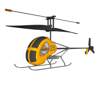 现代直升机su模型