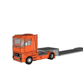 现代重型卡车自卸车su模型