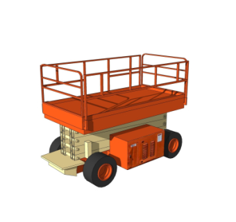 现代液压升降机su模型