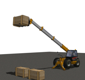 现代吊车su模型