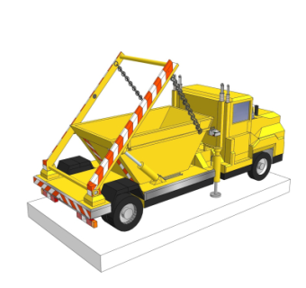 现代垃圾车su模型