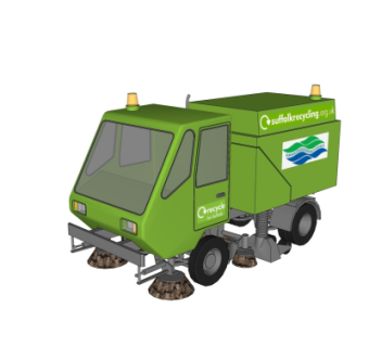 现代路面清洁车su模型