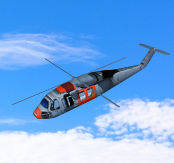 现代直升机su模型
