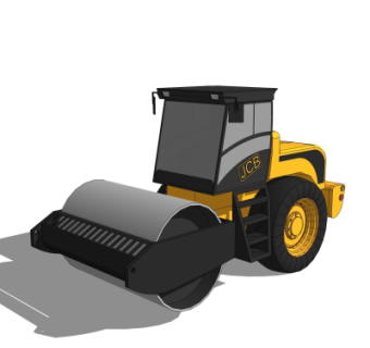 现代压路机su模型