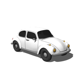 现代小汽车su模型