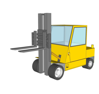 现代叉车su模型