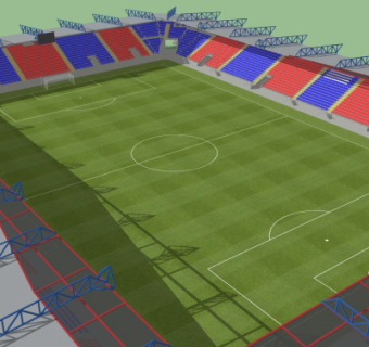 现代体育馆su模型
