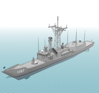 现代军舰su模型