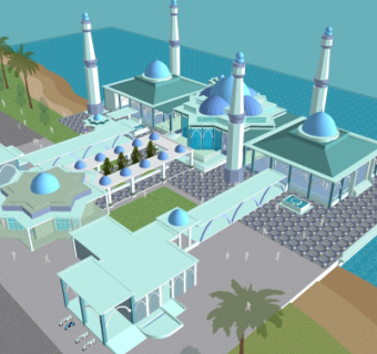 现代度假村鸟瞰规划su模型