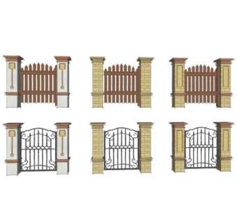 欧式护栏su模型