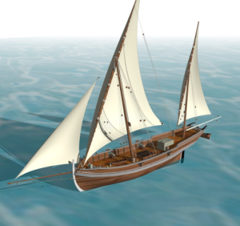 欧式帆船su模型