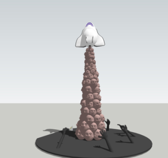 现代园艺小品su模型