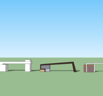 现代户外休闲椅su模型