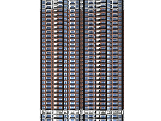 现代高层住宅外观su模型