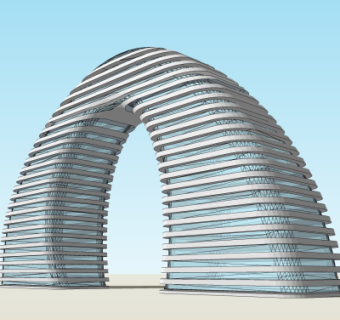 现代高层办公楼su模型