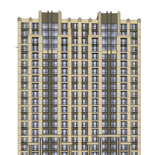 新古典高层公寓楼su模型