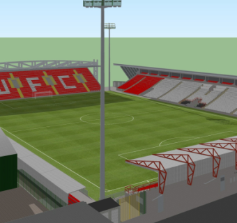 现代足球场su模型