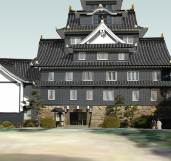 日式住宅外观su模型