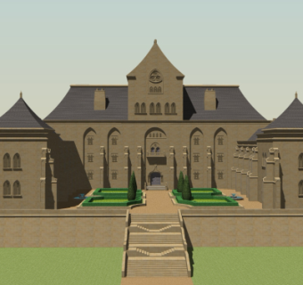 新古典主教座堂su模型