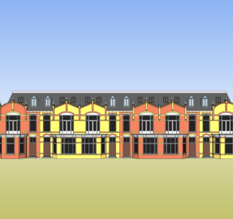 欧式旅社su模型