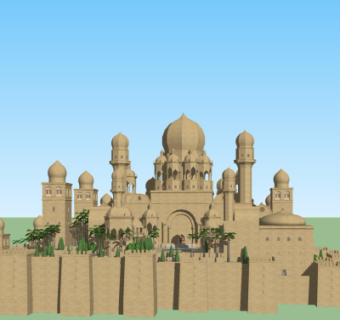 新古典宫殿su模型