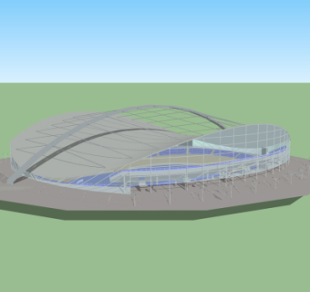 现代体育馆su模型