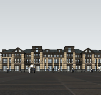 新古典酒店su模型