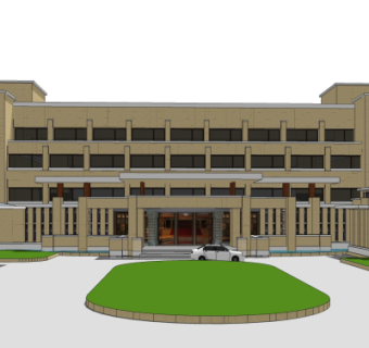 现代酒店su模型