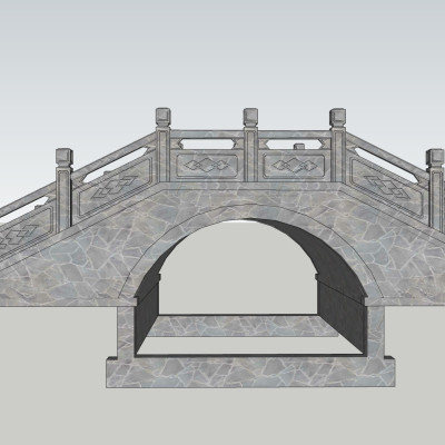 现代石拱桥su模型