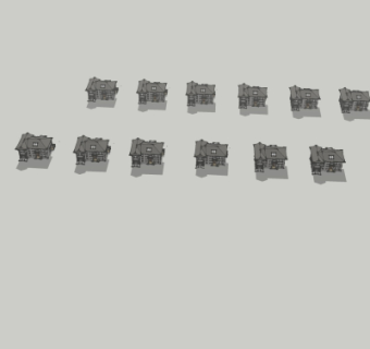 现代别墅鸟瞰规划su模型