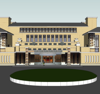 现代酒店su模型