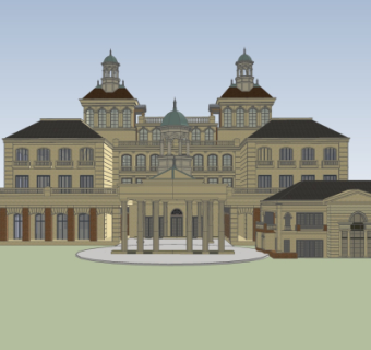 法式酒店su模型