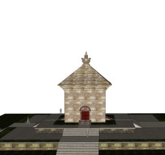 欧式四门塔免费su模型