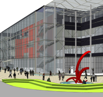 现代沿街商业建筑su模型