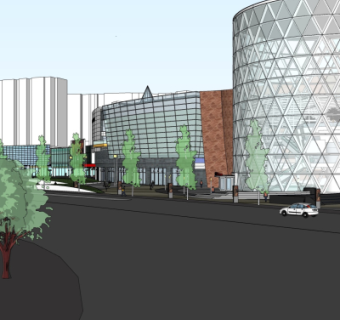 现代沿街商业建筑su模型