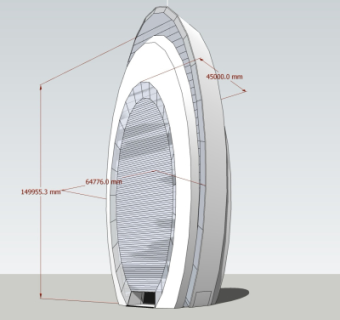 现代高层办公楼su模型