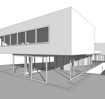 现代办公楼su模型