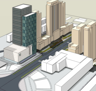 现代高层写字楼su模型