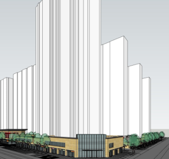 现代商业街su模型