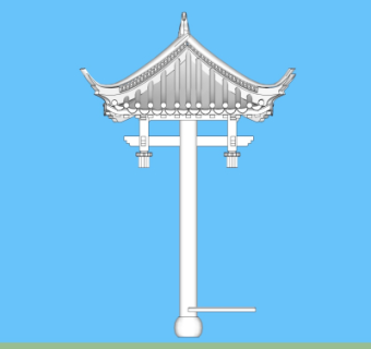 中式小亭子免费su模型