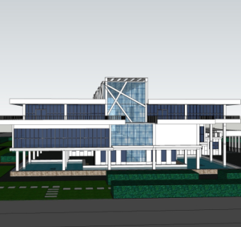 现代图书馆su模型