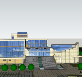 现代图书馆su模型