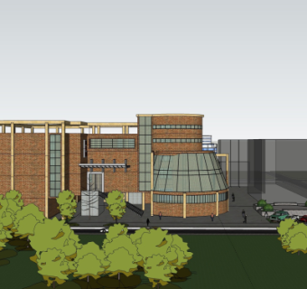 现代图书馆su模型