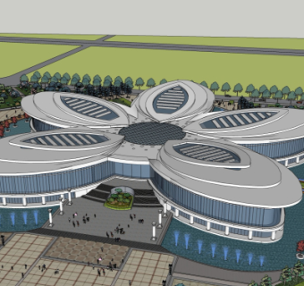 现代体育馆su模型