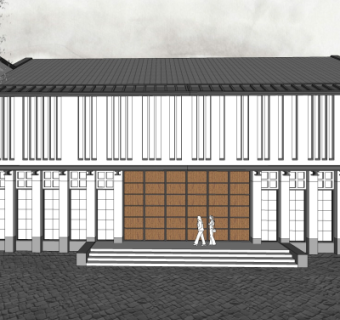 新古典戏院su模型