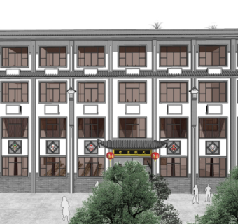 新古典戏院su模型