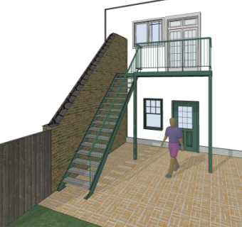 现代楼梯su模型