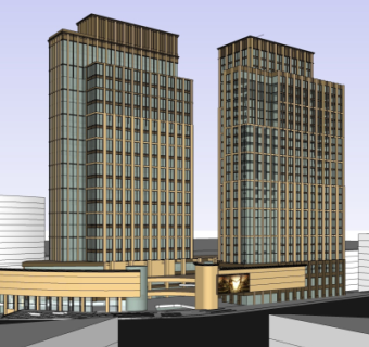 新古典高层办公楼su模型